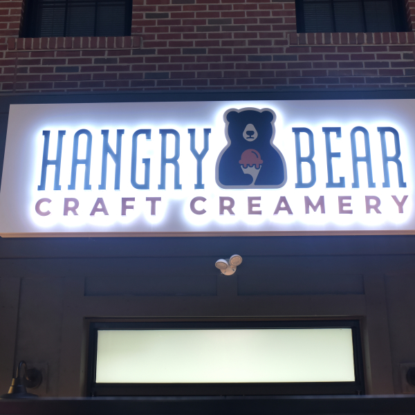 Vinyl Installation for Hangry Bear Craft Creamery