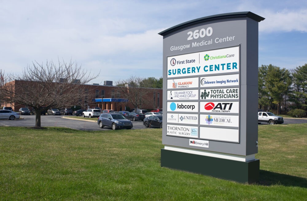 Monument Sign and ADA & Wayfinding Signage Installation in Newark, DE